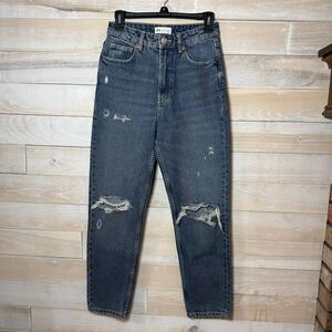 Zara High Waist Ripped Classic Mom Jeans Women’s Size 4